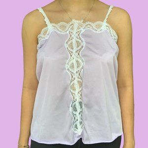 VINTAGE SWEET LILAC LACE CAMI